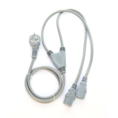 Commercial Grade CCC Certified Computer Power Cord Y Splitter 3C Plug con 2 Way C13 Plug Socket 16a 3pin