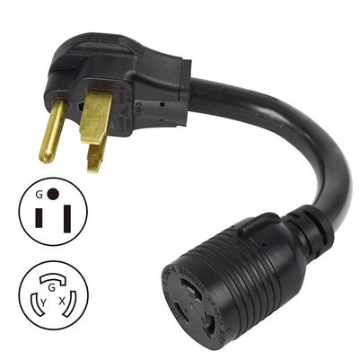 Voltaggio nominale 250V 30Amp Twist Lock 3 Prong Maschio innesco a L6-30R 50Amp 3 Prong femmina generatore di ricevitore RV cavo di alimentazione