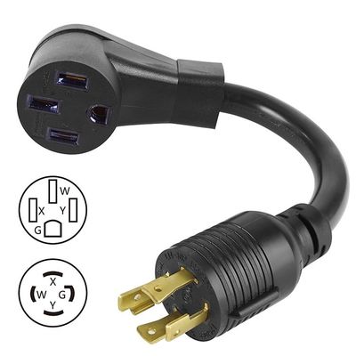 Elethor Nema Ev caricabatterie Adapter Cable di estensione 3 Conduttore Sjt Tipo L14-30p Twist Lock Plug to 14-50r Adapter Power Cord