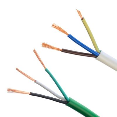 300/500V H05VV F 3G0.75mm2 3 Core Stranded Bare Copper Ground Wire PVC Isolation Power Cable per progetti di costruzione