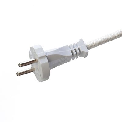 10A/250V PSE 2Pin Plug Power Cord 4.8mm Terminal SNI Bianco con Rame di Rame di Rame di Rame di Rame di Rame