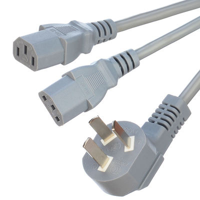Commercial Grade CCC Certified Computer Power Cord Y Splitter 3C Plug con 2 Way C13 Plug Socket 16a 3pin