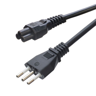 C5 Clover Connector Nero Italia Cordone di estensione standard Leads H05VV-F 3x0.75MM2 Cable 3 Pin 16A Plug for Commercial