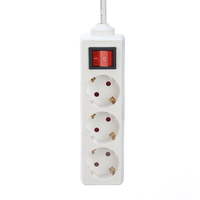 Protezione contro le sovratensioni da banda di alimentazione di tipo UE 3 presa di cavo di estensione a banda con H03vvh2 f 2x0.75mm2 cavo di alimentazione e presa elettrica