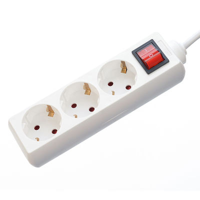 Protezione contro le sovratensioni da banda di alimentazione di tipo UE 3 presa di cavo di estensione a banda con H03vvh2 f 2x0.75mm2 cavo di alimentazione e presa elettrica