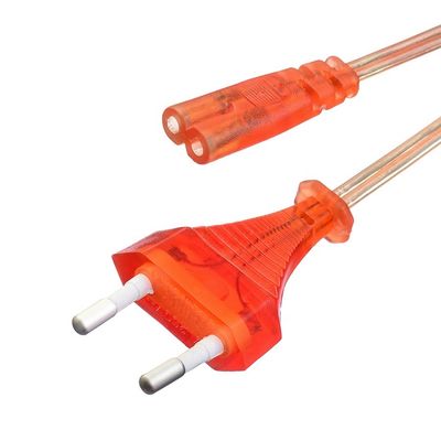 Commercial Direct 2.5A 2 Pin Plug Power Cords Black Kettle Plug con connettore IEC60320 C7 VDE