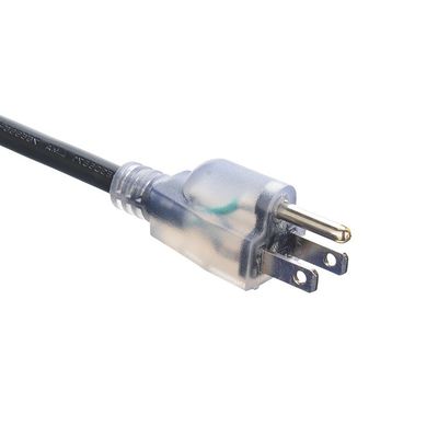 6 ft nordamericano ETL 3 pin cavo di estensione esterno pesante con fine illuminato Femminile Tipo NEMA