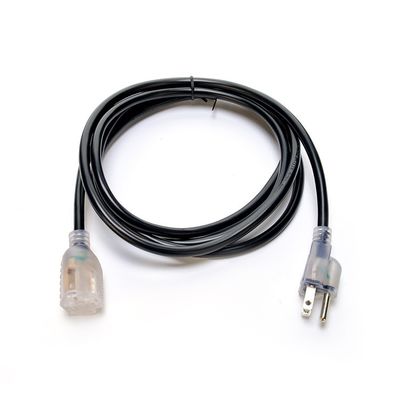 6 ft nordamericano ETL 3 pin cavo di estensione esterno pesante con fine illuminato Femminile Tipo NEMA