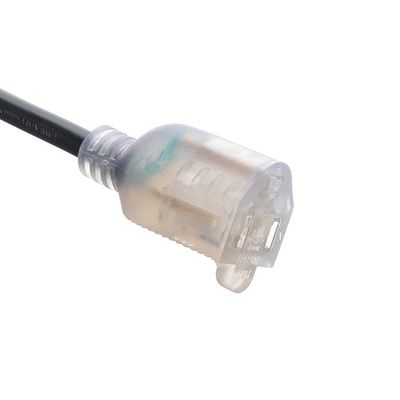 6 ft nordamericano ETL 3 pin cavo di estensione esterno pesante con fine illuminato Femminile Tipo NEMA