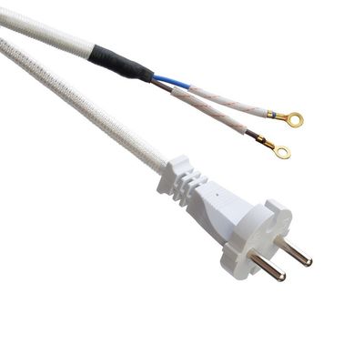 Fornitore di alimentazione elettrico in ferro, cavo intrecciato in cotone multicolore, rotolamento di 100 m con spina approvata VDE e isolamento in PVC/gomma