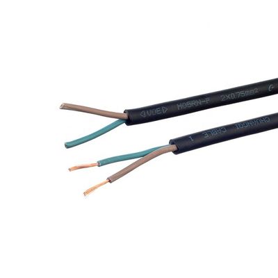 VDE Standard H05rr f Cavo elettrico in gomma 2x0,75 elettrico per elettrodomestici -5C a 70C 2C X0,75MM2 Sezioni normali