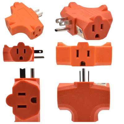 SDK Network 15-amp Adapter 3 Terrazione da 1 a 3 prese Nema 5-15p a più Nema 5-15r presa di estensione multiuso impermeabile
