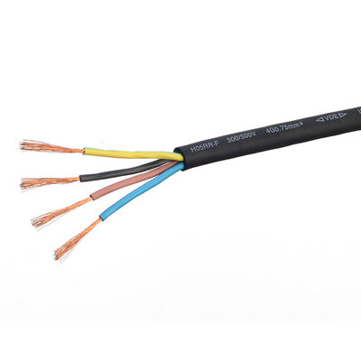 Cable isolante VDE standard H05 Rr Cavo di gomma 2x0.75 Cavo di rame per elettrodomestici e temperatura esterna -5C a 70C