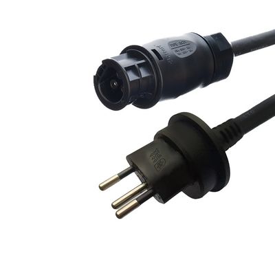 S Certificato di presa impermeabile svizzera IP55 cavo di alimentazione CA con Betteri BC01 IP68 Standard di certificazione DIN VDE 0620/EN 50075 1990