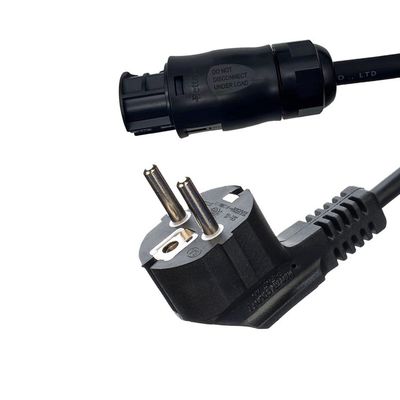 S Certificato di presa impermeabile svizzera IP55 cavo di alimentazione CA con Betteri BC01 IP68 Standard di certificazione DIN VDE 0620/EN 50075 1990