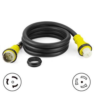 Corde elettriche marine SS2-50 Maschio a femmina 50A 125V/250V 100FT 6FT/8FT/10FT/12FT/25FT Lunghezza Materiale conduttore di rame