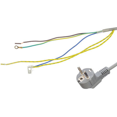 Collegamento del cavo di alimentazione Eu con anelli a punta aperta H05vv-f 3g1.0mm2 Cee7/7 Euro Cable di alimentazione 1.5mm e messa a terra standard
