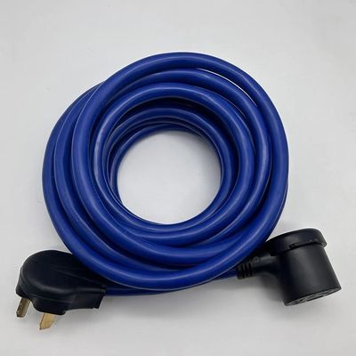 Blue Heavy Duty 110V Nema 3 Pin 10-50P Plug STJW 3/14 3/12 3/10 AWG 10-50R cavo di estensione per elettrodomestici per uso esterno