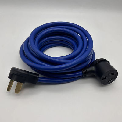Blue Heavy Duty 110V Nema 3 Pin 10-50P Plug STJW 3/14 3/12 3/10 AWG 10-50R cavo di estensione per elettrodomestici per uso esterno