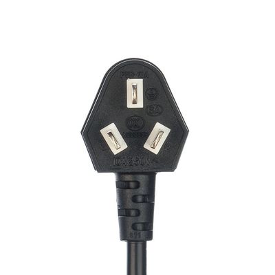 CCC Standard 3 Pin Laptop Power Cord Ac Australia Cable di alimentazione H05vv-f Au Ac Cable di alimentazione 16A 250V Customized Nero