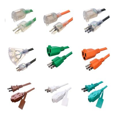 NEMA Male End Tipo 16 Gauge Power Cord for Home US ETL Certified Pure Copper da 1 a 3 Multi-Function Extension Cord