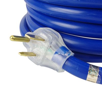 Parti di cortile all'aperto 125V 15A NEMA 6-50P/R Peso pesante 1/3/5/6/20FT 50M Finale illuminato Blu Multi Rv Cable Cord di estensione di alimentazione