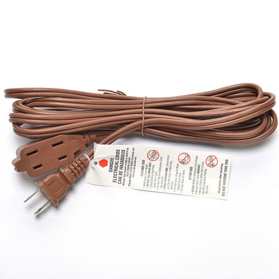 18AWG ETL Pararell Wire AC Power Cord con interruttore e cavo di estensione a presa Marrone ETL Standard PVC Jacket USA 2 Prong