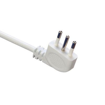 IMQ Standard 3 Pin Angled 16A Italia Cavi di alimentazione bianchi H05VV-F 3x0.75MM2 con terminale di crimping a terminale chiuso da Trusted