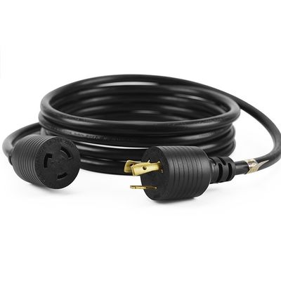 Corde di alimentazione a corrente alternata 50FT ETL elencate NEMA 6-20 Corde di estensione 6-20P a 6-20R per veicoli elettrici mobili di livello 2 di carica a carica pesante 250V 20A