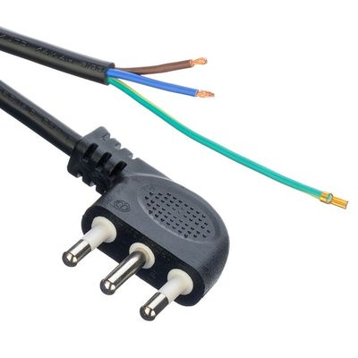 16A IEC 60320 C13 Clover Connector Nero Italia Standard H05VV-F 3x0.75MM2 Terzo di cavo di estensione Terzo standard