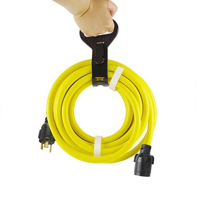 30Amp 3750 Watt 25 piedi NEMA L6-30P/6-30R 3 Prong 10 Gauge Generatore di blocco del cavo di estensione con organizzatore del filo