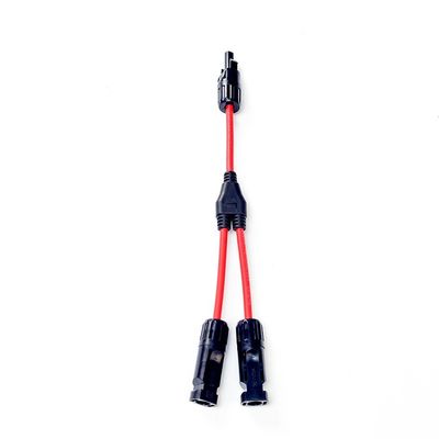 Estensione del filo fotovoltaico del cavo solare con connettore solare PV004 Y Divider Nero e rosso coppia H1Z2Z2-K DC 1500V 1X4mm XLPO Isolamento