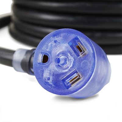 30Amp Heavy Duty RV Extension Cord 10 AWG ETL Listed 50ft TT-30P a TT-30R con indicatore a LED e design facile da staccare