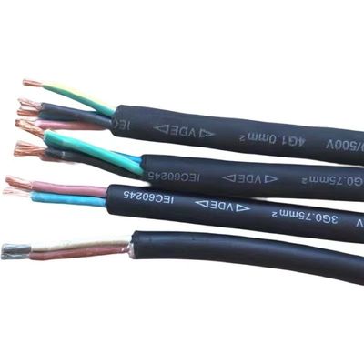 Funzionamento duraturo filo di rame multicore cavo di alimentazione 2/3/4/5/6 cavo di gomma in pvc 10A 250V filo avvolto