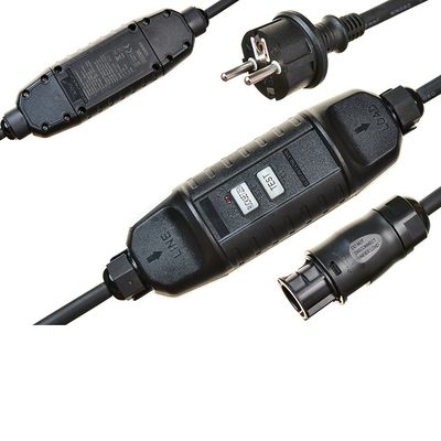 16A Straight Schuko H07RN-F Rubber Sheath Middle Swithed Leakage Protection and End With Betteri BC01 Connector Power Cord