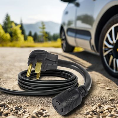 1/1.5 FT Nema 30Amp L6-30R Blocco del generatore a 50Amp 6-50P Adaptatore saldatore con cavo di estensione STW 6/8/10 AWG