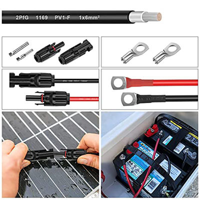 Sistemi di energia solare MH4 pannello solare fotovoltaico 1CX2.5MM2 DC H1Z2Z2-K 1500V con tagliatore di cavi fotovoltaici e cavi isolati