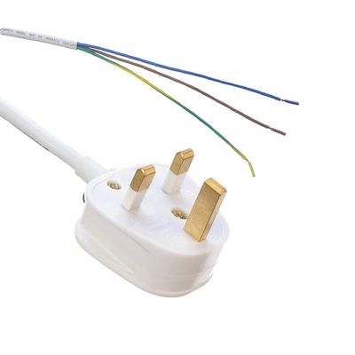 10-16A UK Power Cable Open Ended Rewireable 3 Prong Supply Laptop Electric Cable England Uk Pin 3 Standard Grounding