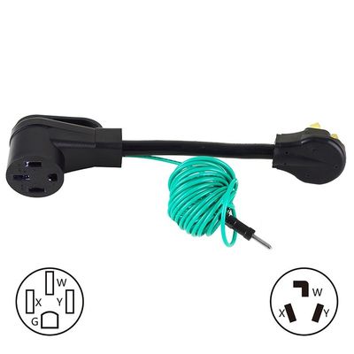 20A Nema 10-30P 14-50 6-50 6-30 14-30 P/R Female Dryer Adapter Cord 30/50 Amp STW 10-AWG Heavy Duty Outlet Plug RV Power Cord