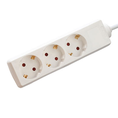 Protezione da sovratensioni a 220V Euro Power Strip bianca per la riprogettazione del software 3 prese di corrente 6ft e supporto personalizzato