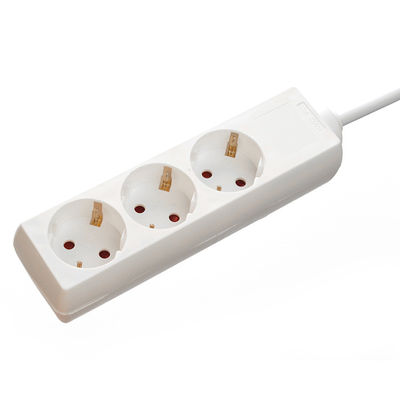 Protezione da sovratensioni a 220V Euro Power Strip bianca per la riprogettazione del software 3 prese di corrente 6ft e supporto personalizzato