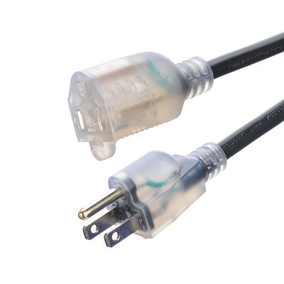 250V 12/3 50 ft impermeabile cavo di estensione pesante con indicatore illuminato End Bared Stranded Cooper Conductor
