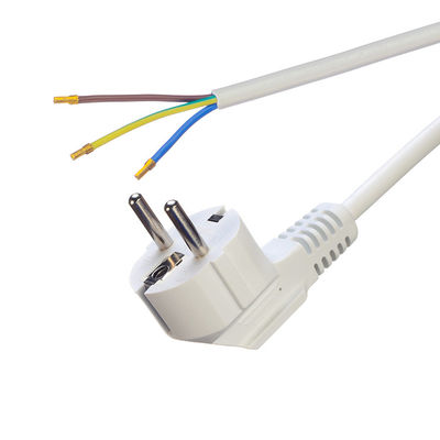 Euro Standard VDE Power Cord Cee7/7 Plug con terminale spogliato Fine 16A/250V H05vv-f Cavo PVC flessibile Commerciale
