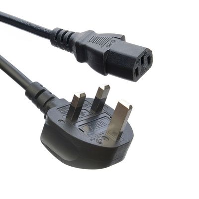 Network SDK UK BS Standard C5 C19 Connector 3 Pin Line Lead Strip Wire Power Cord 3 Prong Ac Cord Supply Cable IEC Nero