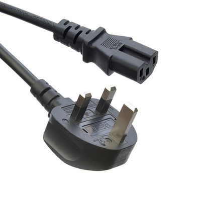Network SDK UK BS Standard C5 C19 Connector 3 Pin Line Lead Strip Wire Power Cord 3 Prong Ac Cord Supply Cable IEC Nero