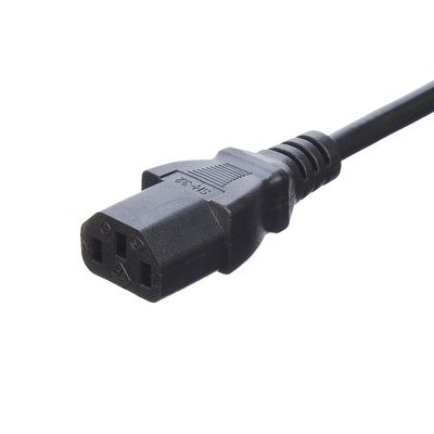 Network SDK UK BS Standard C5 C19 Connector 3 Pin Line Lead Strip Wire Power Cord 3 Prong Ac Cord Supply Cable IEC Nero