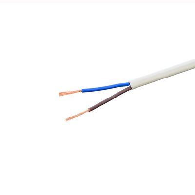 VDE Piatto H05VVH2-F 300/500V Flessibile 2 Core Wire Copper Conductor per elettrodomestici Cavo di alimentazione elettrica in bianco