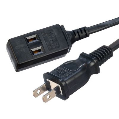 Corde di estensione del cavo di alimentazione 2 pin JET Plug con 3 prese per copertura elettrica 125V Rete N/A presa femminile JET 3 presa via