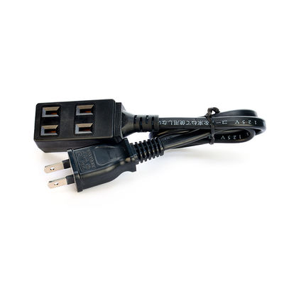 Corde di estensione del cavo di alimentazione 2 pin JET Plug con 3 prese per copertura elettrica 125V Rete N/A presa femminile JET 3 presa via