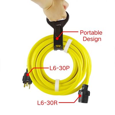 3/10/25/50FT L6-30R Generatore pesante Corde di blocco del generatore Corde di estensione del generatore Corde portatile del generatore SJTW